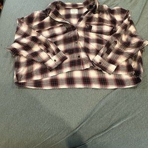 Abercrombie crop flannel